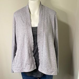 Eileen Fisher Women's Organic Cotton Size XL Grey Cardigan